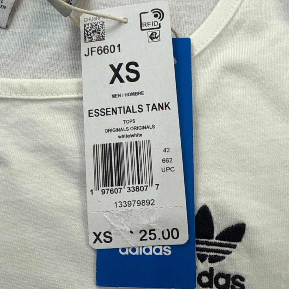 Adidas Essentials Tank Top Men's Sleeveless Shirt White workout training - Picture 9 of 10